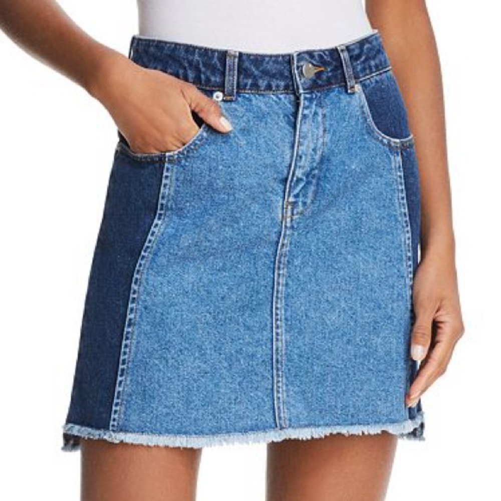 Two Tone Denim Skirt by French Connection